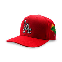 LA Barbed Wire Snapback Hat | Red