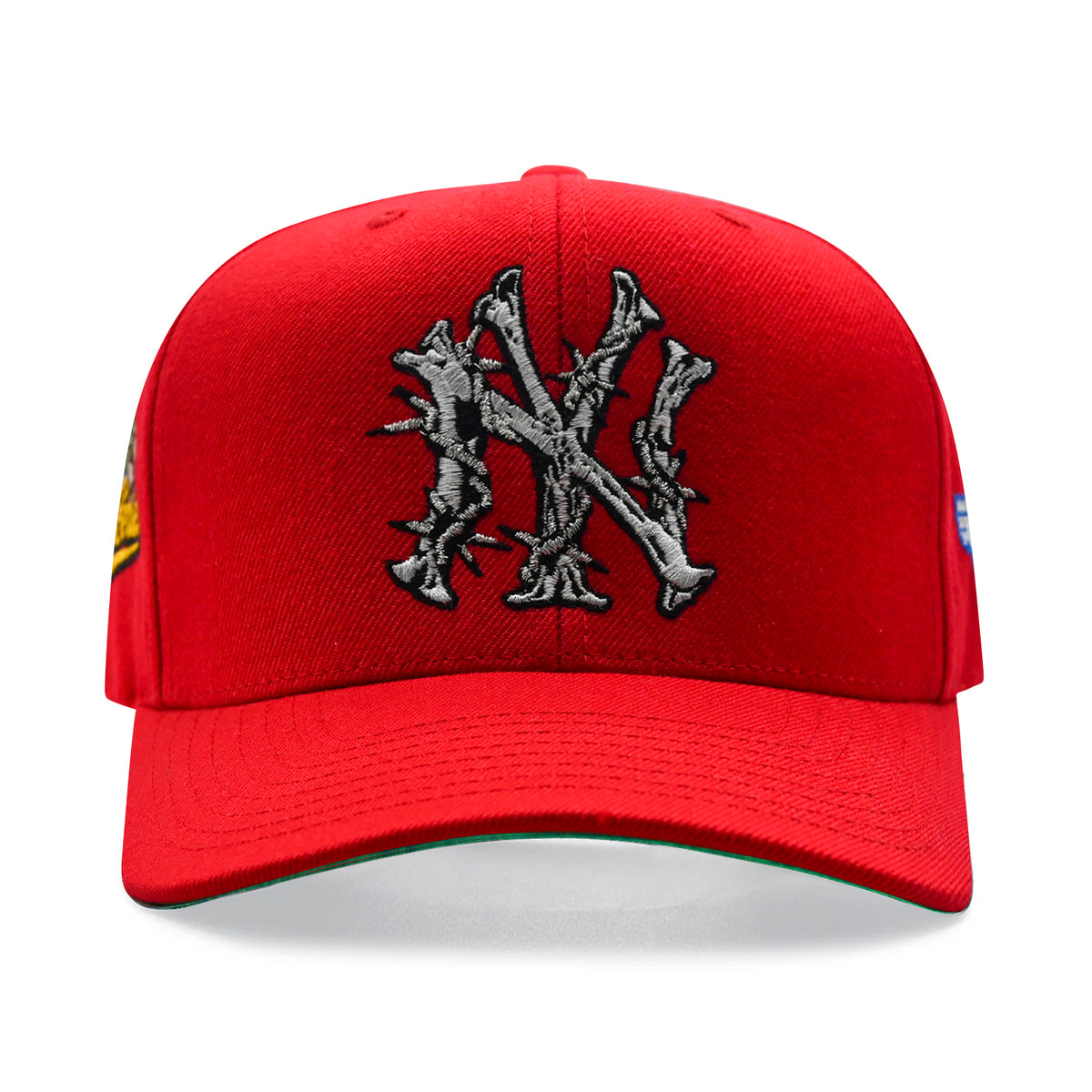 NY Barbed Wire Snapback Hat | Red
