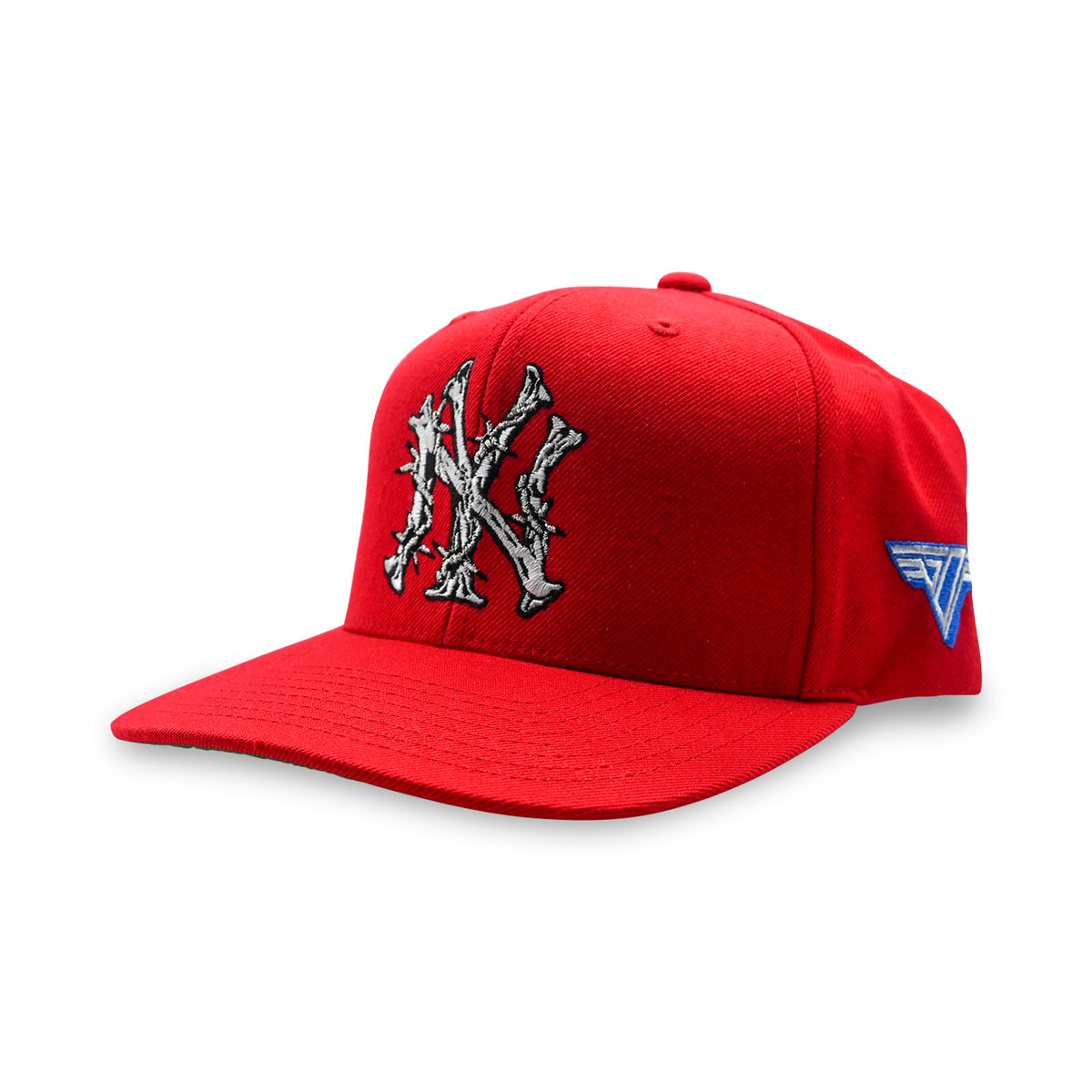 NY Barbed Wire Snapback Hat | Red