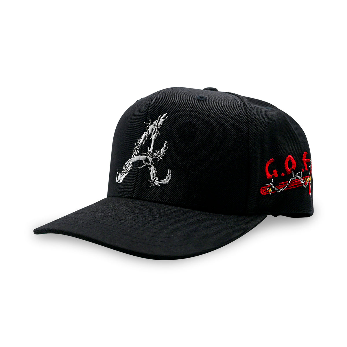 A Barbed Wire Snapback Hat | Black