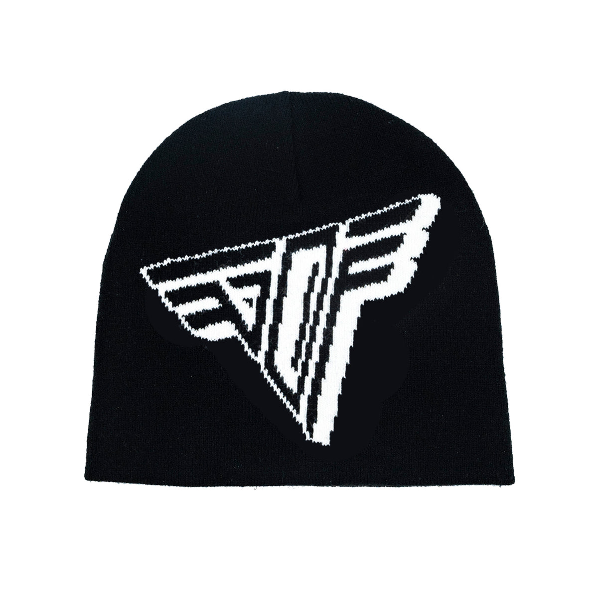 Pixel Edge Beanie | Black/White