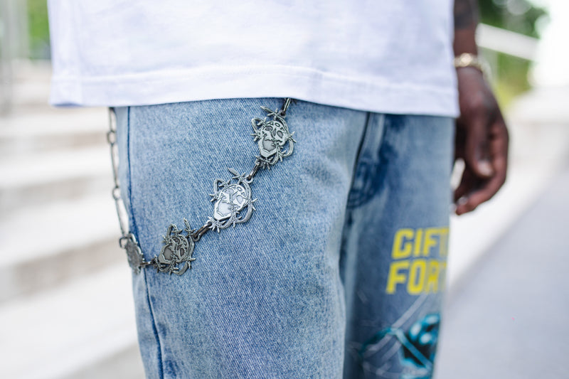 Skull Barbed Pants Chain