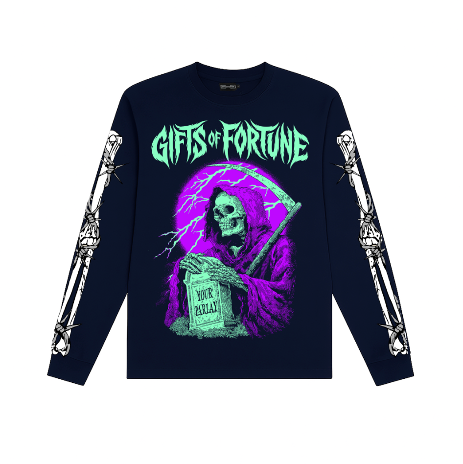 Final Bet Long Sleeve T-shirt | Navy