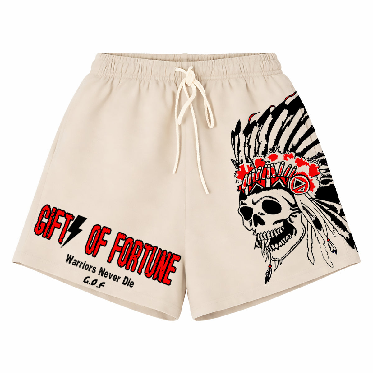 Tomahawk Shorts Set | White/Tan