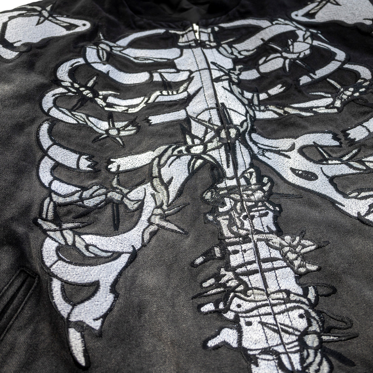 Barbed Wire Bones Bomber | Black