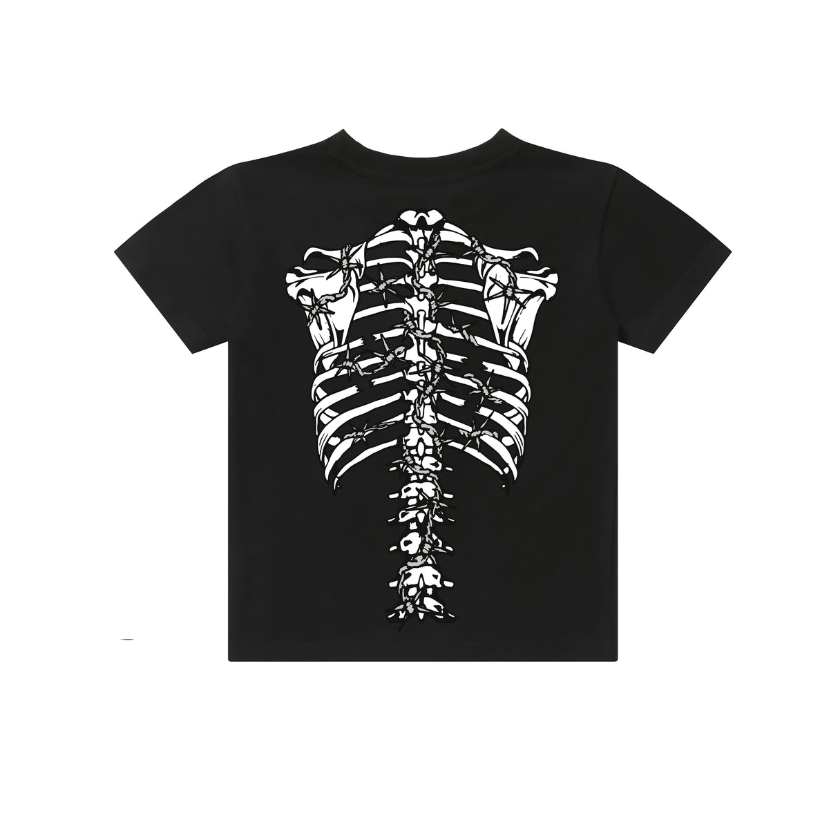Barbed Wire Bones T-shirt | Black