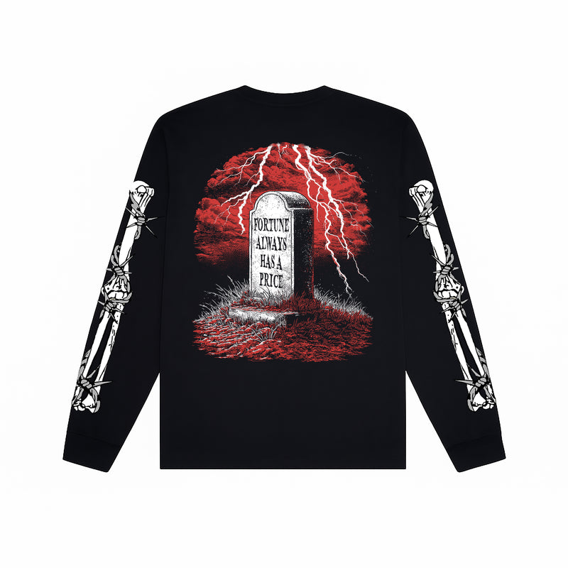 Final Bet Long Sleeve T-shirt | Black