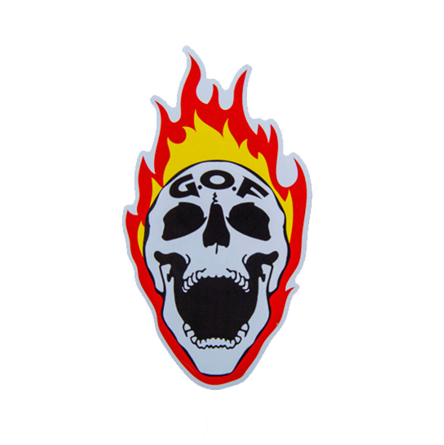 Flaming Skull Sticker
