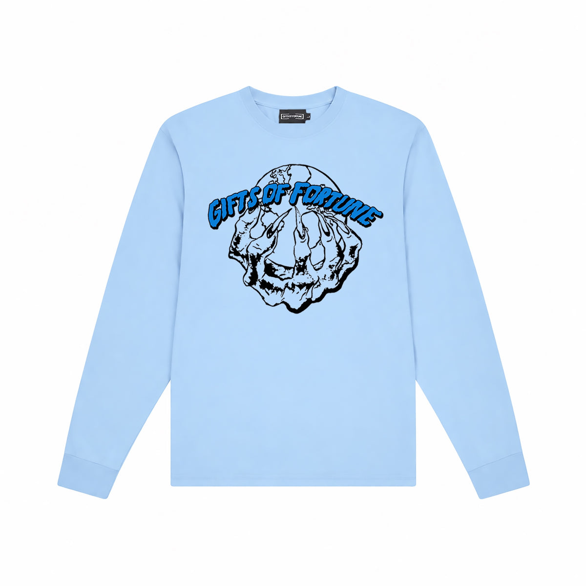 The World Is Yours Sleeve T-shirt | Baby Blue