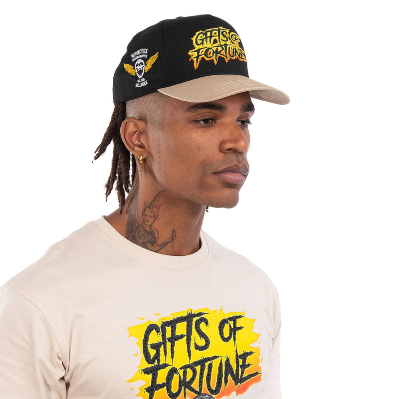 Ghost Rider Trucker Hat | Black/Tan