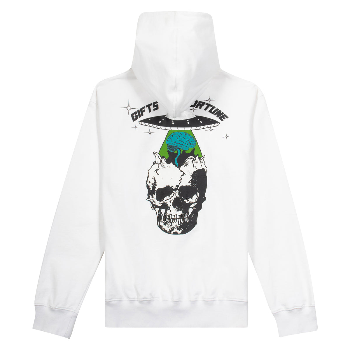 white skull hoodie