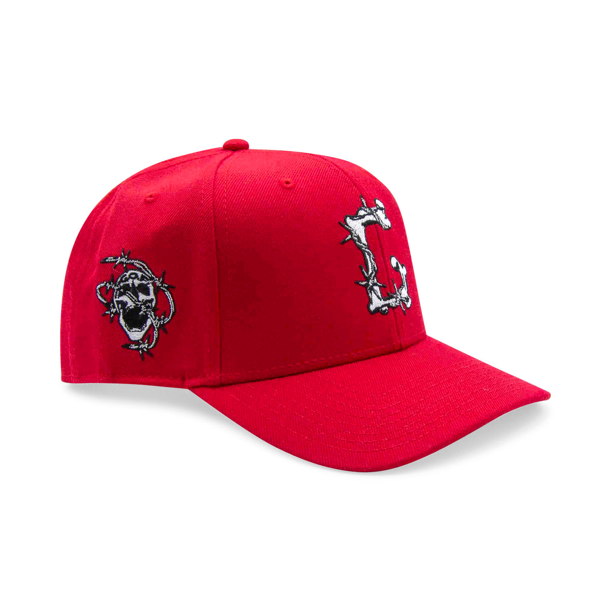 Barbed Wire Snapback Hat | Red