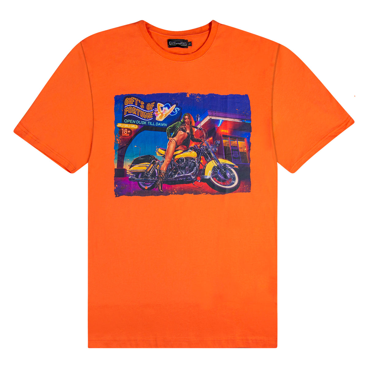 Dusk Till Dawn T-shirt | Neon Orange