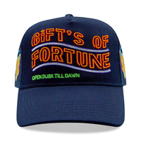 Neon Girl Trucker Hat | Navy Blue