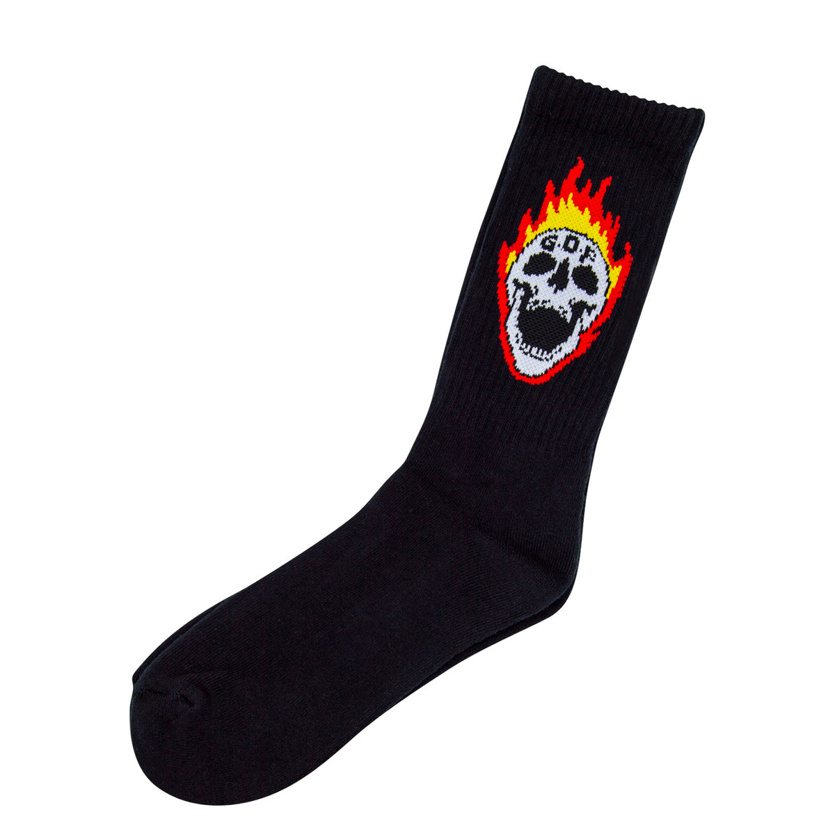 fire skull socks