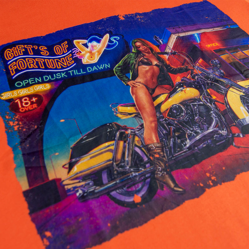 Dusk Till Dawn T-shirt | Neon Orange