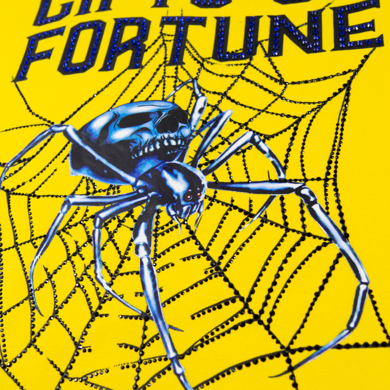 Swarovski crystal spider web tshirt